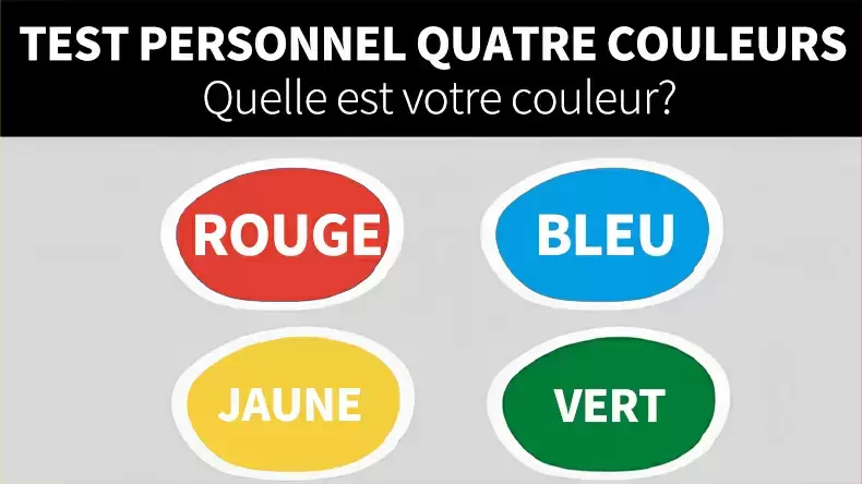 Test de personnalité en 4 couleurs